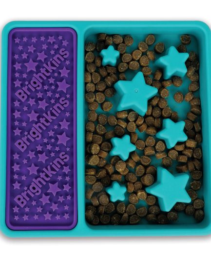 Gamelle anti-glouton pour gros chien combiné tapis de léchage Brightkins