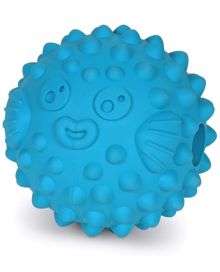 Brightkins Distributeur de friandises Tough & Tumble grand poisson-globe, jouet pour chien, distributeur de friandises, jouet interactif, stimulation cérébrale, cadeau, jouet d'anniversaire pour chien