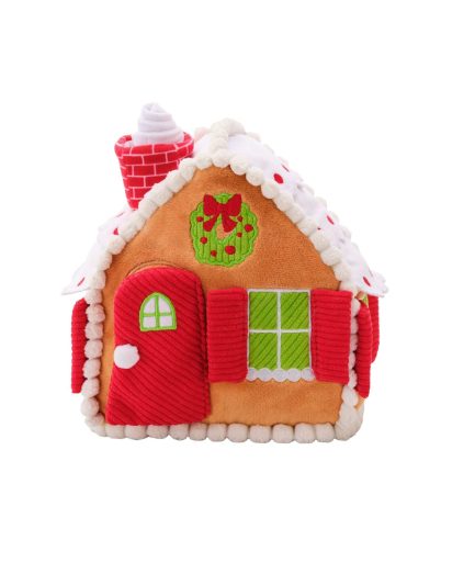 Peluche de fouille pour chien Maison pain d'épices